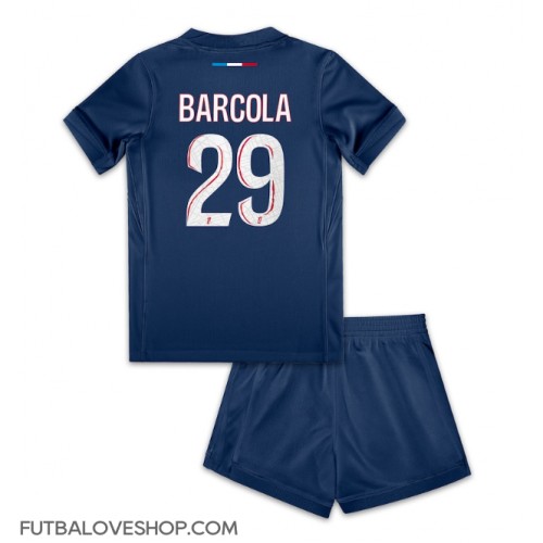 Dres Paris Saint-Germain Bradley Barcola #29 Domáci pre deti 2024-25 Krátky Rukáv (+ trenírky)